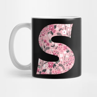 Floral Letter s Mug